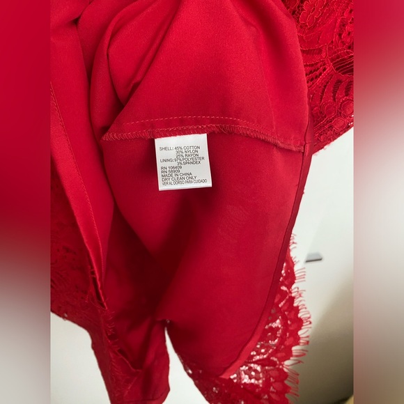 Preston & York Red Lace Sheath Dress size 8 MSRP $109 - Picture 5 of 8